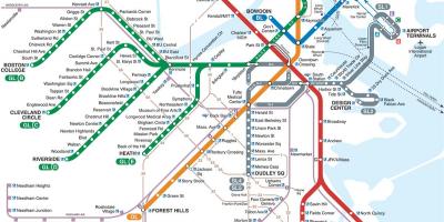 Քարտեզը Բոստոնի մետրոյում