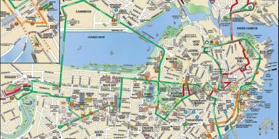 Բոստոն ավտոբուսային էքսկուրսիաներ քարտեզի վրա