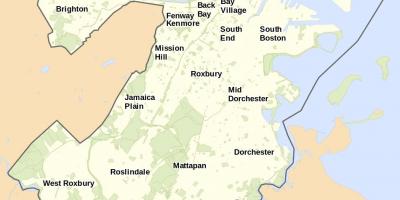 Քարտեզ Բոստոնի եւ շրջակայքի