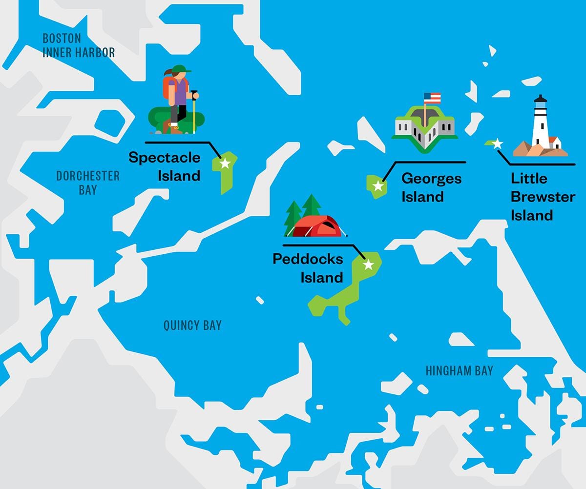 քարտեզ Boston-Harbour-айлендс
